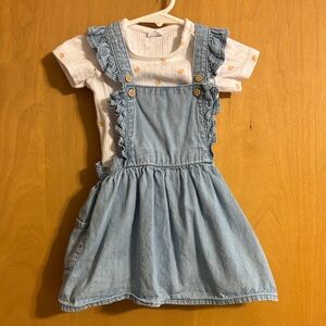 Charming Denim Kids Overall Dress